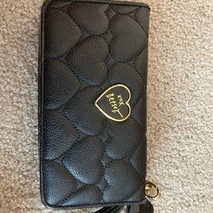 Betsey Johnson Quilted Heart clutch